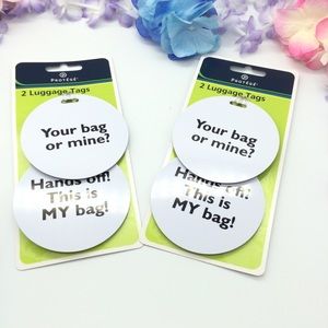 Protege luggage tags. New